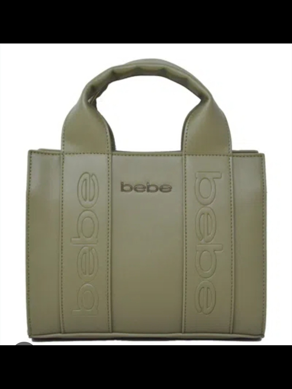 bebe Olive-Style Structured Tote in Sage